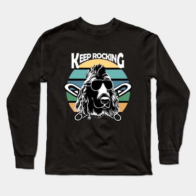 Punk Dog - Keep Rocking Long Sleeve T-Shirt by DesignersMerch